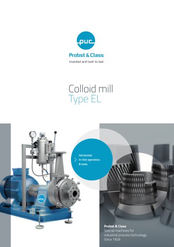 Colloid mill Type EL