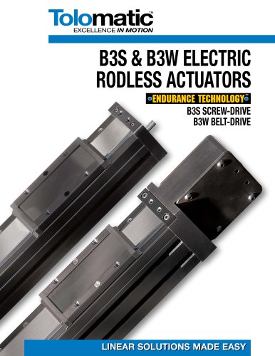 B3S & B3W ELECTRIC RODLESS ACTUATORS