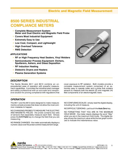 8500 Series Industrial Compliance Meters