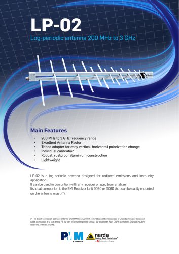 LP-02 Log Periodic Antenna 0,2 - 3 GHz