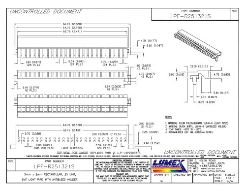 LPF-R251321S TransBrite Light Pipes