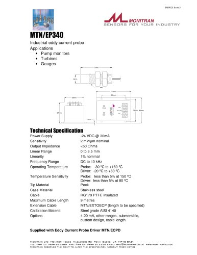   Eddy Current Probe MTN/EP340