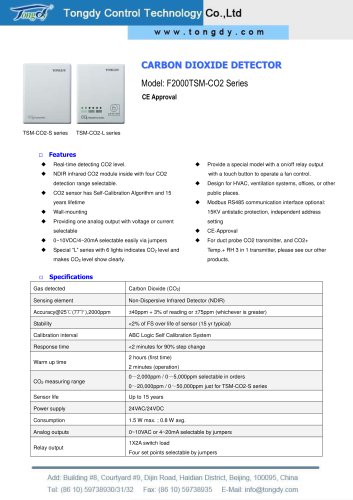 Wall mount CO2 transmitter