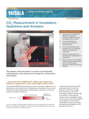 CO2 Measurement in Incubators - Questions and Answers