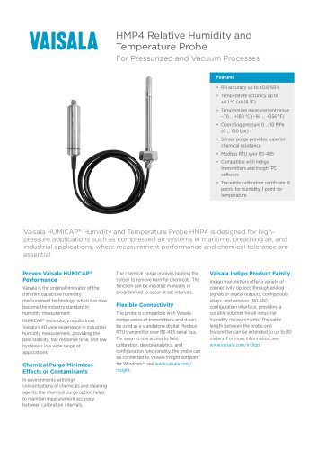 HMP4 Relative Humidity and Temperature Probe