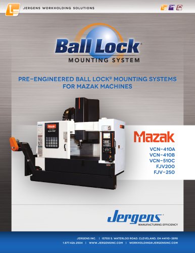 Jergens Ball Lock Selector Guide Mazak