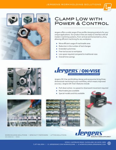 Jergens Low Profile Clamping Solutions