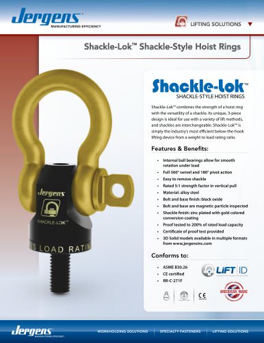 Shackle-Lok Hoist Ring