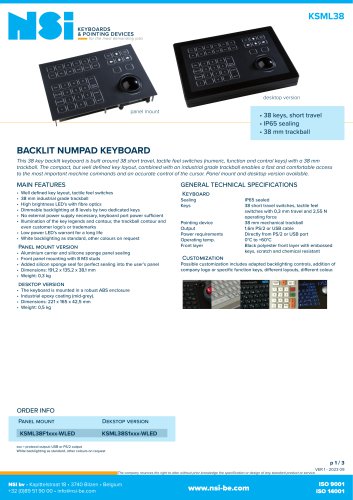 Backlit numpad keyboard - desktop