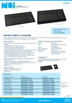 Compact LED backlit keyboard - panel mount
