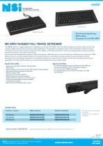 Compact rugged full travel keyboard - Panel mount
