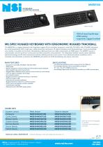 Rugged full travel keyboard with rugged trackball
