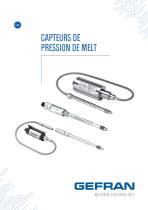 CAPTEURS DE PRESSION DE MELT