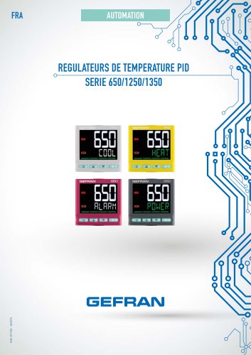 REGULATEURS DE TEMPERATURE PID - SERIE 650/1250/1350