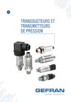 TRANSDUCTEURS ET TRANSMETTEURS DE PRESSION