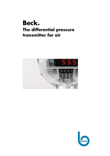 Beck. The differential pressure transmitter for air