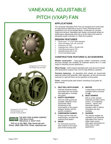 VANEAXIAL ADJUSTABLE PITCH (VXAP) FAN