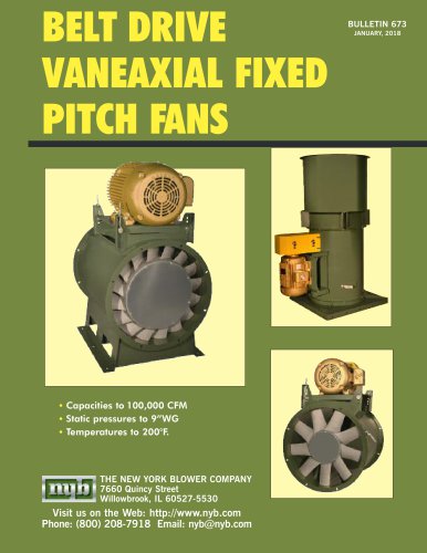 Vaneaxial Fixed Pitch Fans