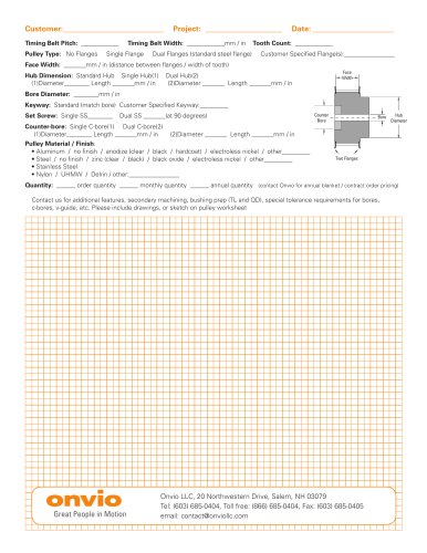 Timing Pulley Application Worksheet