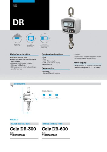 CRANE SCALES DR SERIES