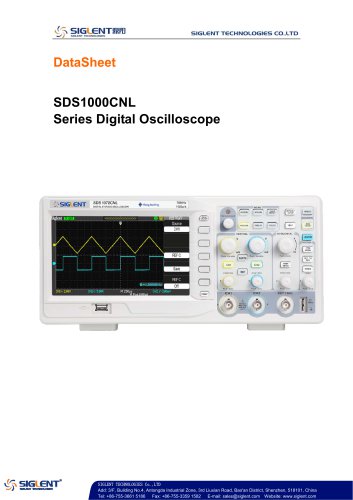 SDS1000CNL Series Digital Oscilloscope