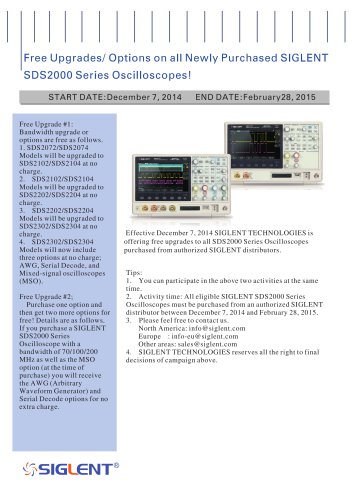 SIGLENT SDS2000 Series Oscilloscopes Promotion |  super phosphor oscilloscope | MSO