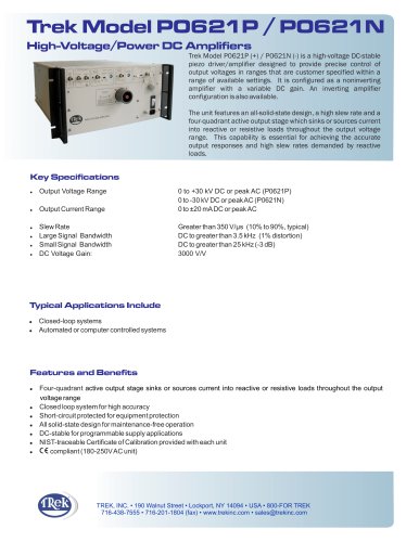 P0621N High-Voltage Amplifier