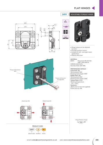 ADJUSTABLE TORQUE HINGE