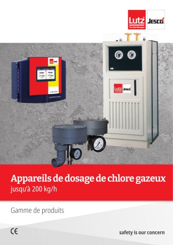 Appareils de dosage de chlore gazeux jusqu&rsquo;&agrave; 200 kg/h