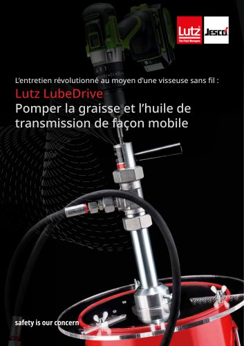Lutz LubeDrive Pomper la graisse et l&rsquo;huile de transmission de fa&ccedil;on mobile