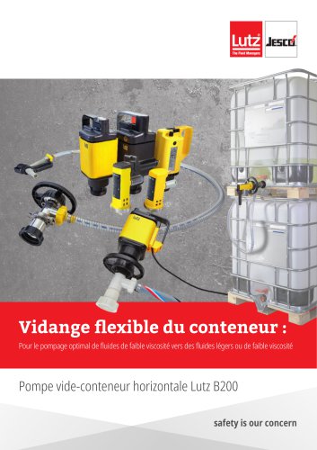 Pompe horizontale pour conteneurs B200
