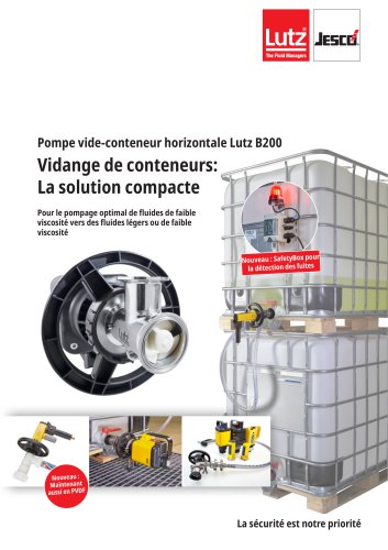 Pompe horizontale pour conteneurs B200