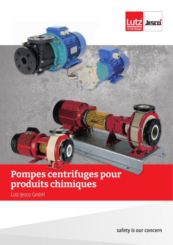 Pompes centrifuges pour produits chimiques