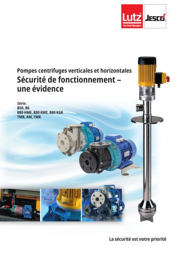 Pompes centrifuges verticales et horizontales