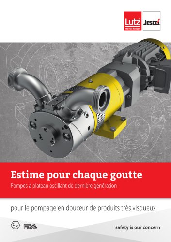 Pompes &agrave; plateau oscillant de derni&egrave;re g&eacute;n&eacute;ration