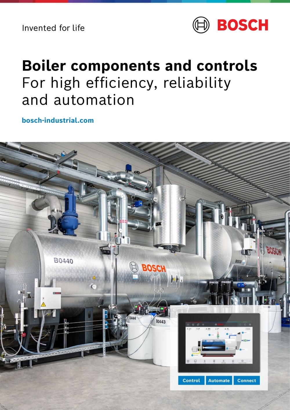 Boiler components and controls from Bosch for high efficiency, reliability and automation - Bosch Industriekessel GmbH