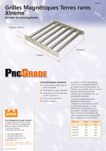 Grilles Magnétiques Terres rares Xtreme™ Carrées et rectangulaires