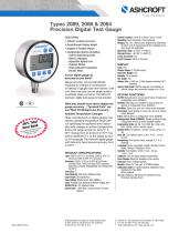 Types 2089, 2086 & 2084 Precision Digital Test Gauge