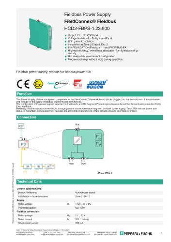 Fieldbus Power Supply