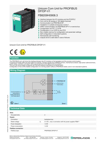 Unicom Com Unit for PROFIBUS DP/DP-V1