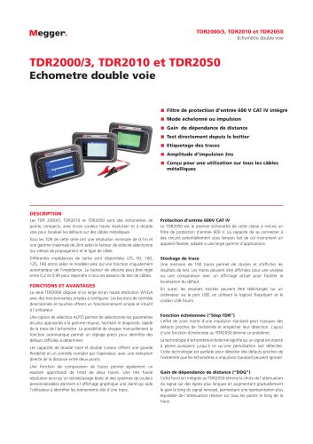 Echometre double voie | TDR2000/3, TDR2010 et TDR2050