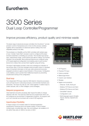 3500 Dual Loop Controller/Programmer