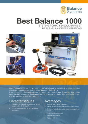 BEST BALANCE 1000 - BB1000 Systéme portatif d'équilibrage et de surveillance des vibrations