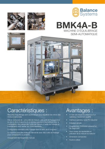 BMK4A-B - Machine d'équilibrage semi-automatique