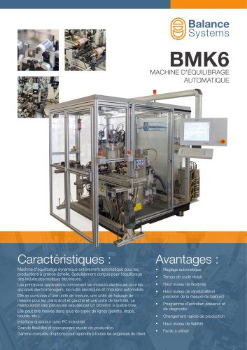 BMK6 Machine d’équilibrage automatique