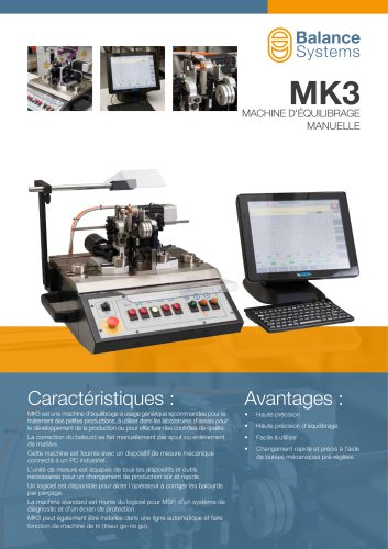 MK3 Machine d’équilibrage manuelle