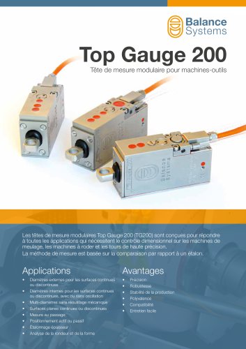 TG200 - Top gauge 200 Tête de mesure modulaire pour machines-outils