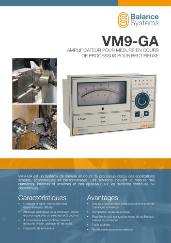 VM9-GA Unité électronique de mesure in-process et de contrôle du cycle de rectification