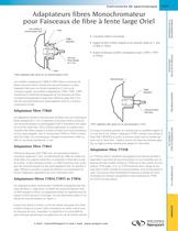 Adaptateurs fibres Monochromateur  pour Faisceaux de fibre à fente large Oriel - 1