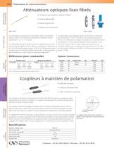 Atténuateurs optiques fixes fibrés - 1